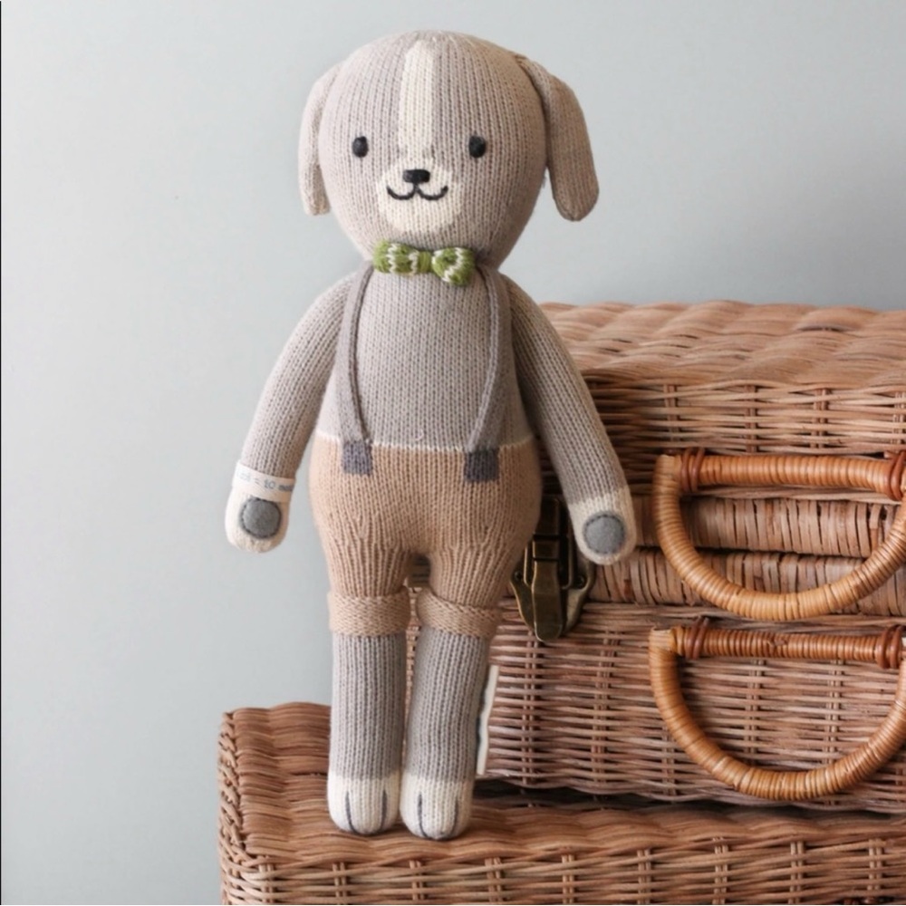 Cuddle + Kind Noah the Dog Knit Doll 20” Cotton Plush Stuffed Toy